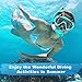 Snorkeling Gear for Adults, Dry Top Snorkel Set with Panoramic Anti-Leak and Anti-Fog Tempered Glass Lens, Adjustable Snorkeling Set for Scuba Diving Swimming Training Snorkel Kit