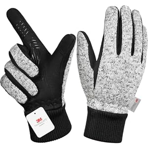 Bikingmoreok MK022F Thermo-Laufhandschuhe Hanfgrau M