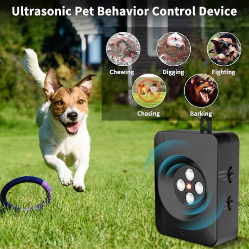 Qeweuuie Anti Barking Device For Dogs,3 Modes Ultrasonic Dog Barking Device,33Ft Rechargeable Barkshield For Dogs Indoor Outdoor,Stop Barking For Neighbors,Small, Medium,Large Dog Device - 4