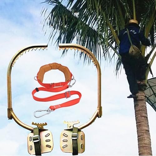 Tree Climbing Equipment, Sturdy Climbing Buckles with Anti-Slip Spikes for Professional Tree Climber Use, Reliable Gear for Cutting Trees