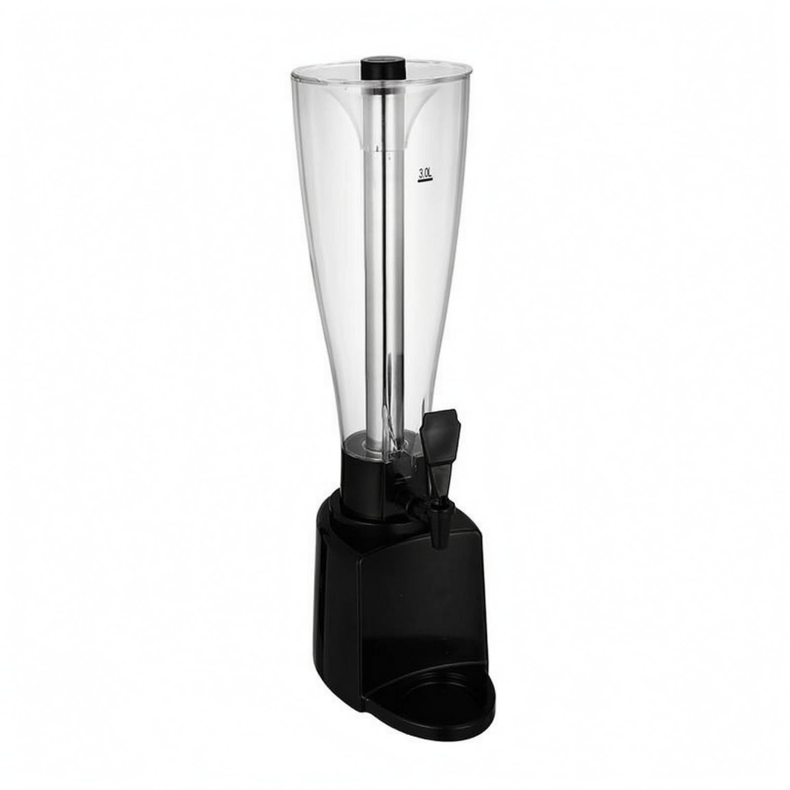 Cylindrical-Conical Drawn Beer Dispenser Clear Beer Tap Dispenser, Black, Steel Ice Pillar-image-25