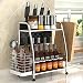 Produktbild Küchenregal ZCJB Gewürz Regal Küche Regal Edelstahl Lagerung Rack Gewürz Rack Wand Hängende Landung Küchenartikel Artikel (größe : L55.5*W20*H40CM)