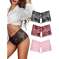 Avidlove Feminino Calcinha Sexy Para Roupa Interior De Renda Cintura Alta Cheeky
