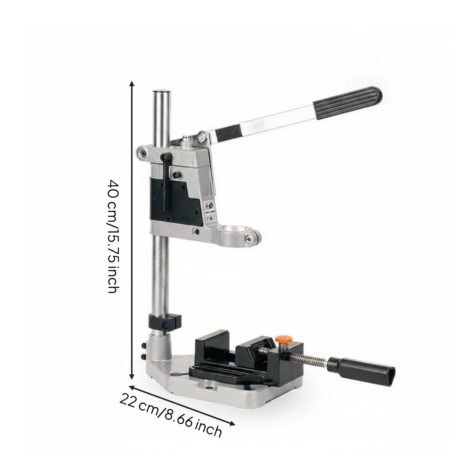 Colcolo Supporto per Trapano Pressa Base Colonna Stand Versatile in Metallo per Fissare il Trapano E Ottenere Fori Dritti con Comodità Conversione Rapida E, Single Hole W Pliers