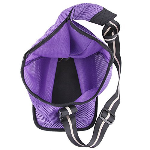 Kiwitata Kiwitatá® Pet Dog Puppy Cat Sling Carrier Bag Single Shoulder Side Tote Nylon Fabric Cloth For Dogs Cats (Purple, Large) #TOP2
