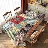 Facile à Nettoyer: La surface de la nappe est très lisse et facile à nettoyer. Vous pouvez essuyer le tapis de table directement avec une serviette. Il peut également être lavé à l'eau. Il est recommandé de se laver les mains avec un détergent doux et de l'eau froide au besoin, sans les tremper dans l'eau chaude. Aérez et séchez, évitez une exposition prolongée au soleil.