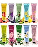 Upgrade Mini Hand Cream Gift Set-10Pcs Small Scented Hand Lotion for Dry Cracked Working Hands, Natural Plant Fragrance Travel Size Bulk Hand Lotion, Baby Bridal Shower Wedding Favors Gift for Women Adult