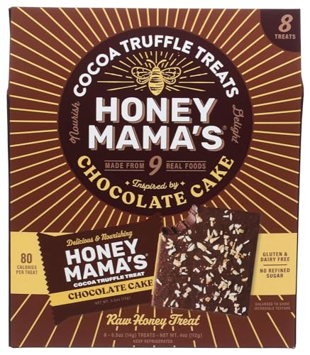 Honey Mama's, Chocolate Cake Truffle Treats, No Refined Sugar, Gluten Free, Dairy Free, Soy Free, Paleo, 0.5 Ounce Treat, 8 Count