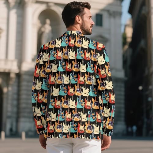 Men's Casual Lapel Blazer Stretchy Breathable One Button Sports Coats with Lined for Prom Party & Dinner Size S-5XL3