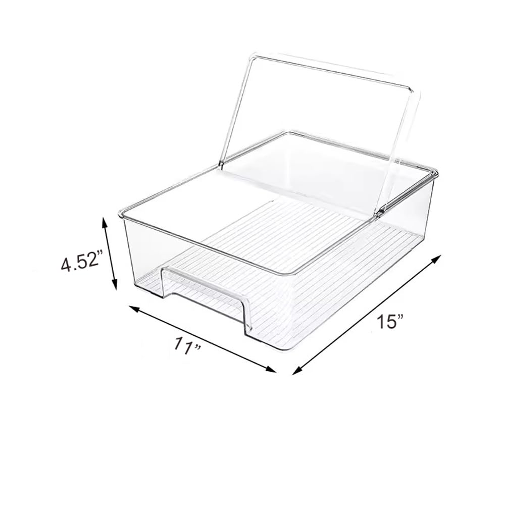 Contenedores para congelador, contenedores de almacenamiento de alimentos, contenedores de refrigerador, organizador de plástico para refrigerador, congelador, despensa, cocina, organizador para 6