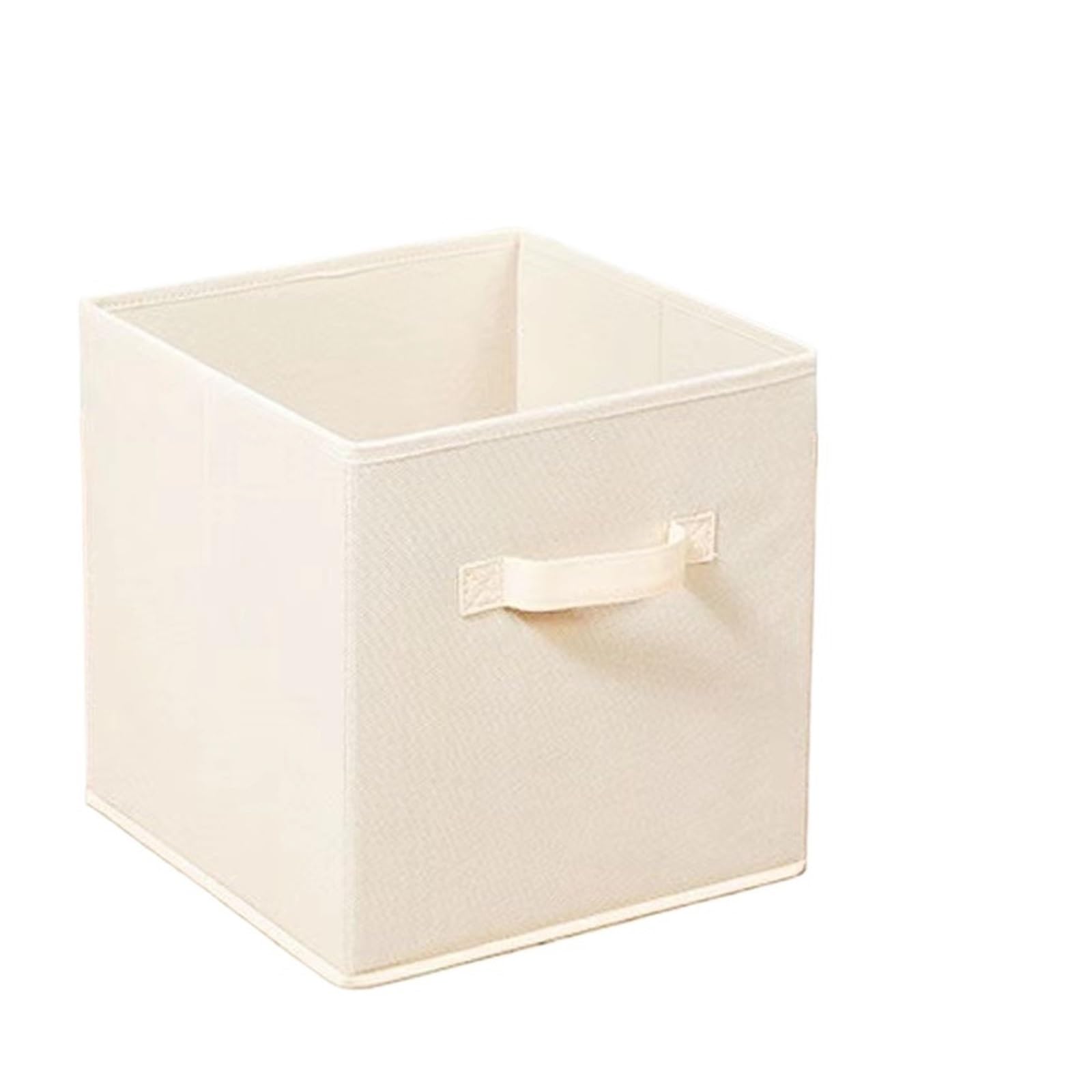 collapsible fabric storage cube Cube Non Woven Fabric Storage Bin Collapsible Box Home Supplies, Organizer Cabinet drawer organization(White)