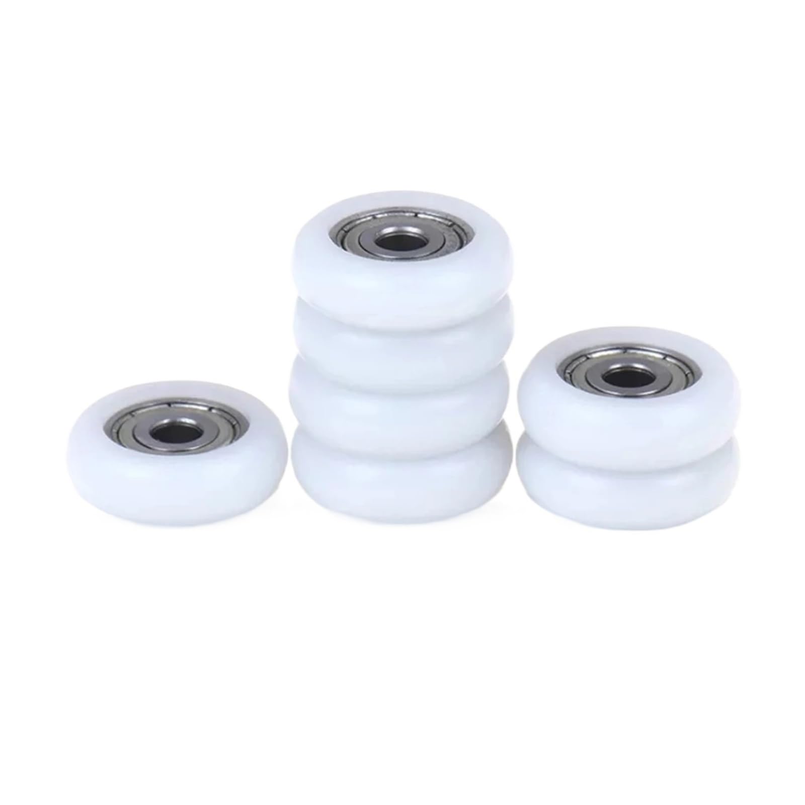10 ruedas de repuesto for mampara de ducha, color blanco, diámetro de 19-25 mm, for mamparas de ducha domésticas.(23mm)