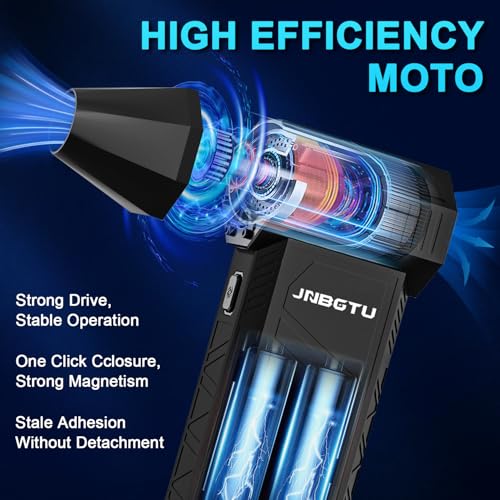 Image of Compressed Air Duster, Jet Dry Mini Blower, 130000 RPM Jet Hair Dryer, Compressed Air Duster for PC Cleaning, Keyboard, Car, Sofa, Replaces Compressed Air Spray (X3)