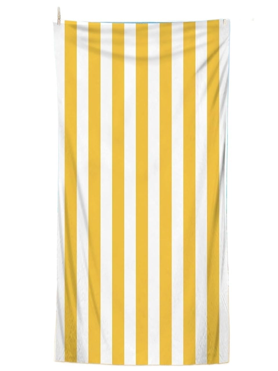 LYVQZPWLR Microfibre Beach Towel， Microfibre Beach Towel Large Soft Adult Child Travel Sports Gym Multicolor Multiple Sizes(Stripe Yellow White,70x150cm)