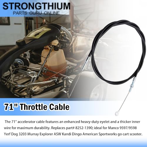 Image of Strongthium 50 inch & 71 inch GX160 GX200 Throttle Cable Set