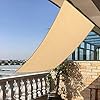 HOMA 9' x 12' Beige Rectangle Sun Shade Sail Canopy, 95% UV Blockage Awning Shelter Fabric Cloth Screen for Patio Outdoor Backyard - Heavy Duty Commercial Grade (Custom Size - Made in USA) #4