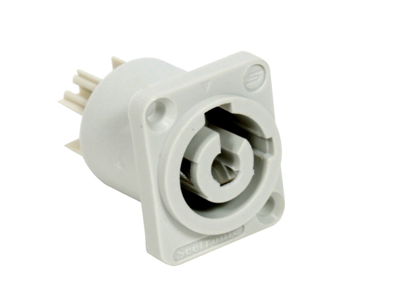Elite Core Panel-Mount Connector | Seetronic SAC3MPB | Power Connector Gray