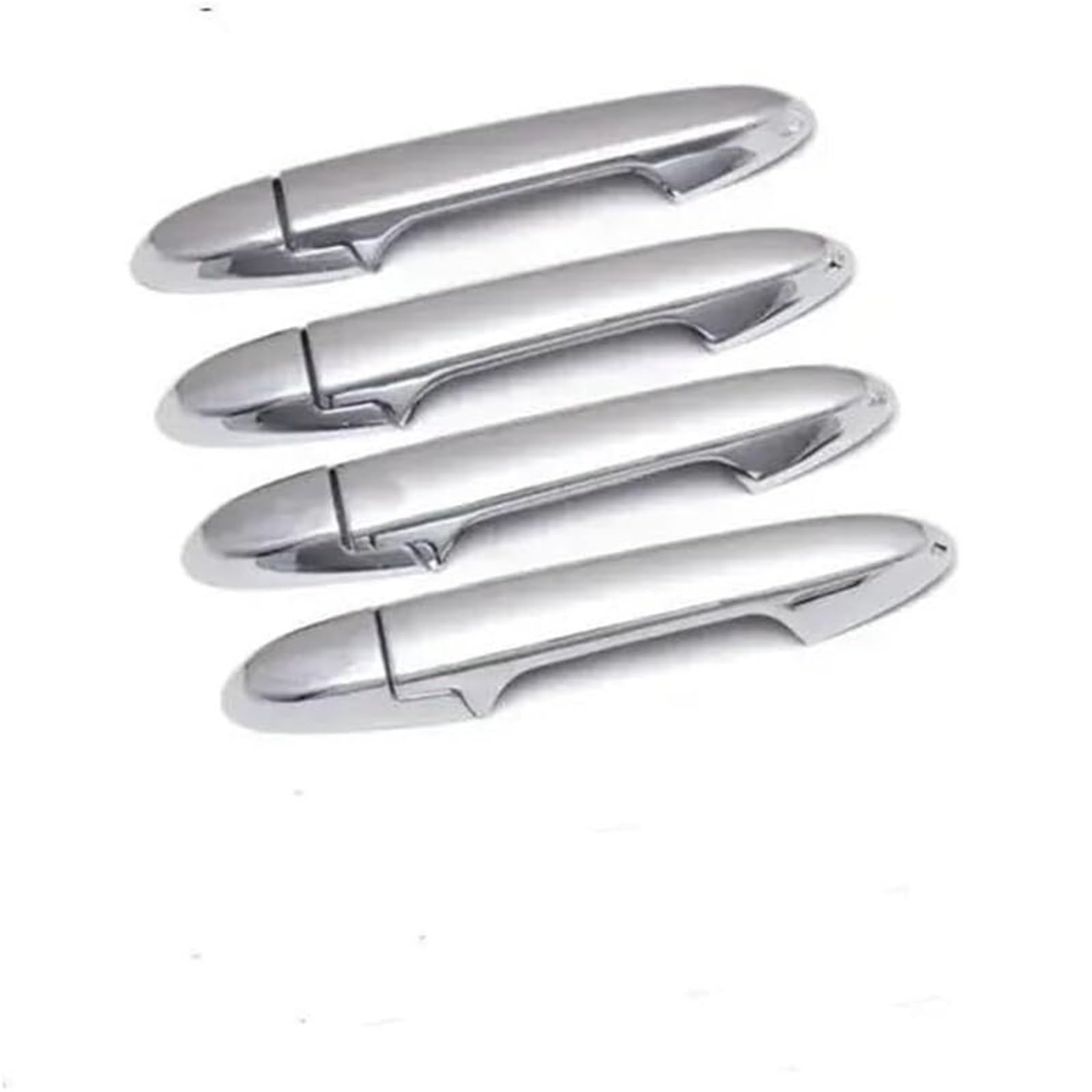 Glymzoi Silver 0 Button Car Exterior Door Handles Car Left Exterior Door Handle For Jazz 2014-2020 Carbon Fiber For Chrome Side Cover(Silver 0 Button)