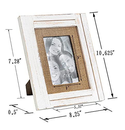 Ritesune RITESUNE-PICTURE FRAME Farmhouse Wooden Picture Frame 4X6 Tabletop And Wall Mounted thumb #4