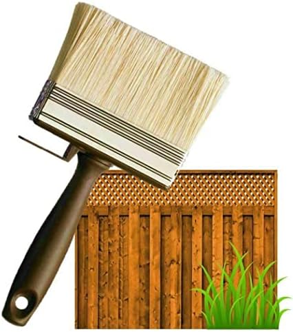 Large Paint Brush, 12cm 4.7" Wide Stain Brush for Sheds, Fences, Floors, Doors, Decks and Concrete, Soft Synthetic Filament Bristles, Stain, Seal and Paint Fast (Shed & Fence Brush 120x30mm/4.7")