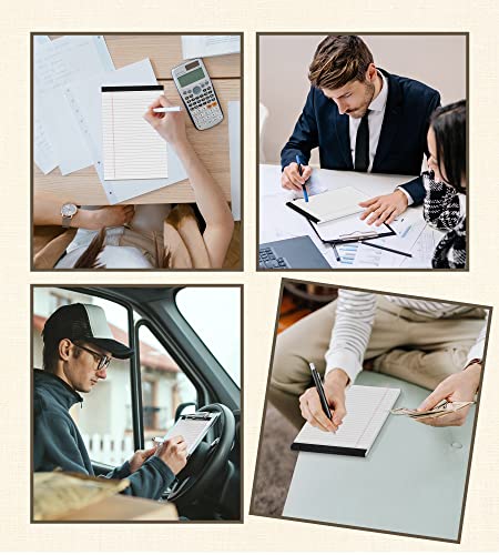 Legal Pads 5 x 8 Inch Note Pads, 8 Pack Notepad for Work Lined Writing Pads of White Paper Narrow Ruled for Office/School/College/Business, Multipurpose Notes Scratch & Memo Pads,  image 7