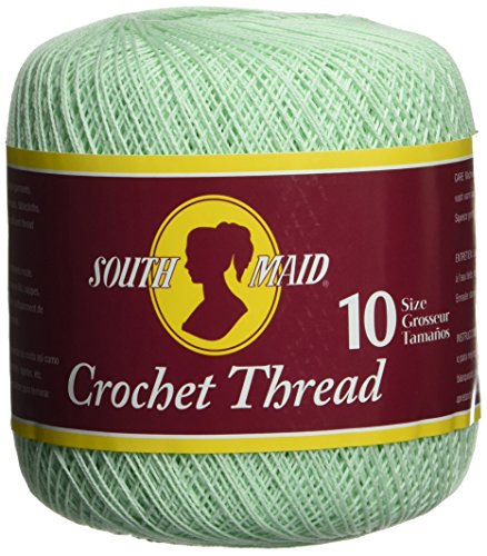 Coats Crochet South Maid Crochet, Cotton Thread Size 10, Mint Green