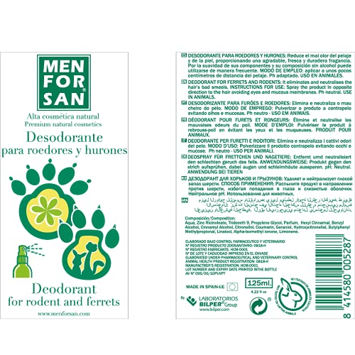 MENFORSAN Deodorant voor knaagdieren, konijnen en fretten - 125 ml - Image 3