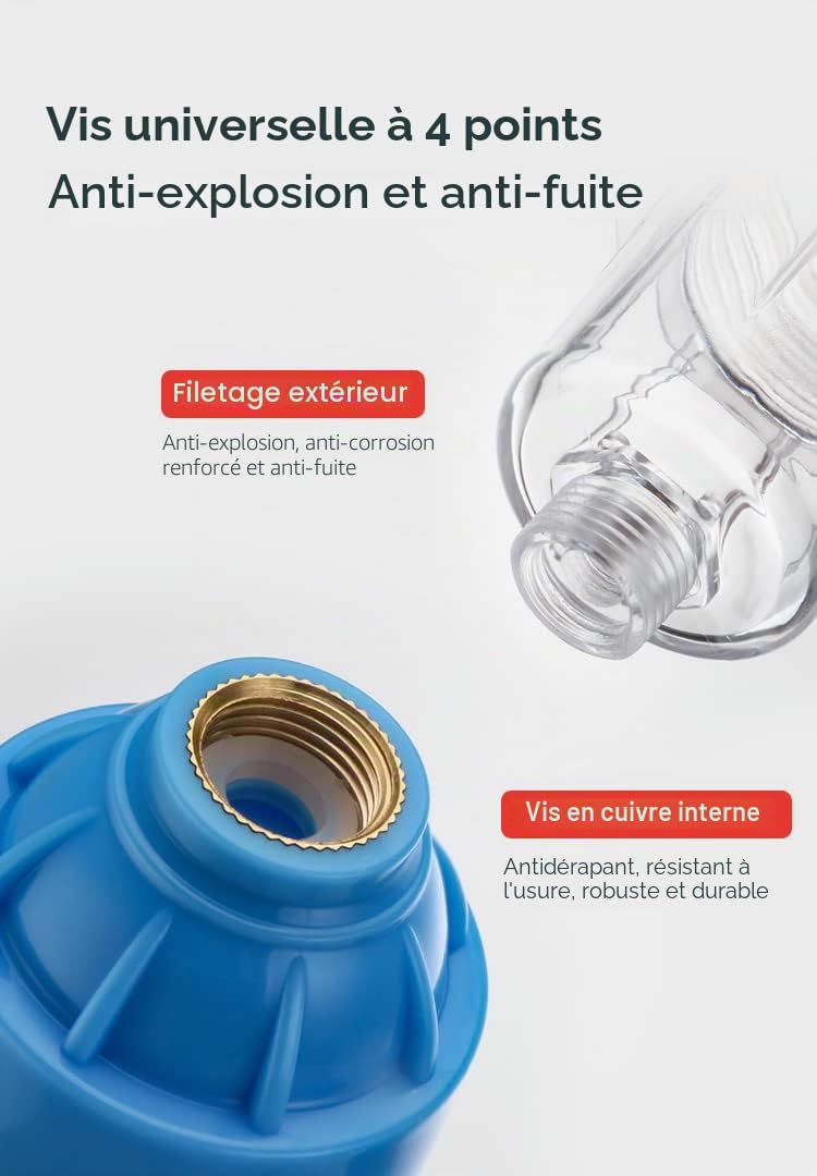 Filtre antisable rouille cailloux charge lave-linge lave-vaisselle eau pompe adaptateurs 3/4" 1/2 robinet puits sédiments impuretés pompes cartouches remplaçables 40 microns universel préfiltre