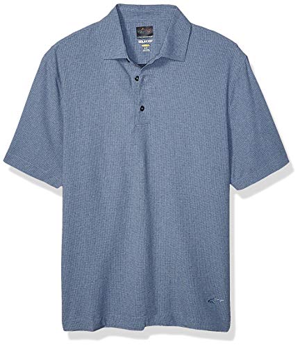 Greg Norman Weatherknit Solar Xp Woven Polo, Navy, X-Large