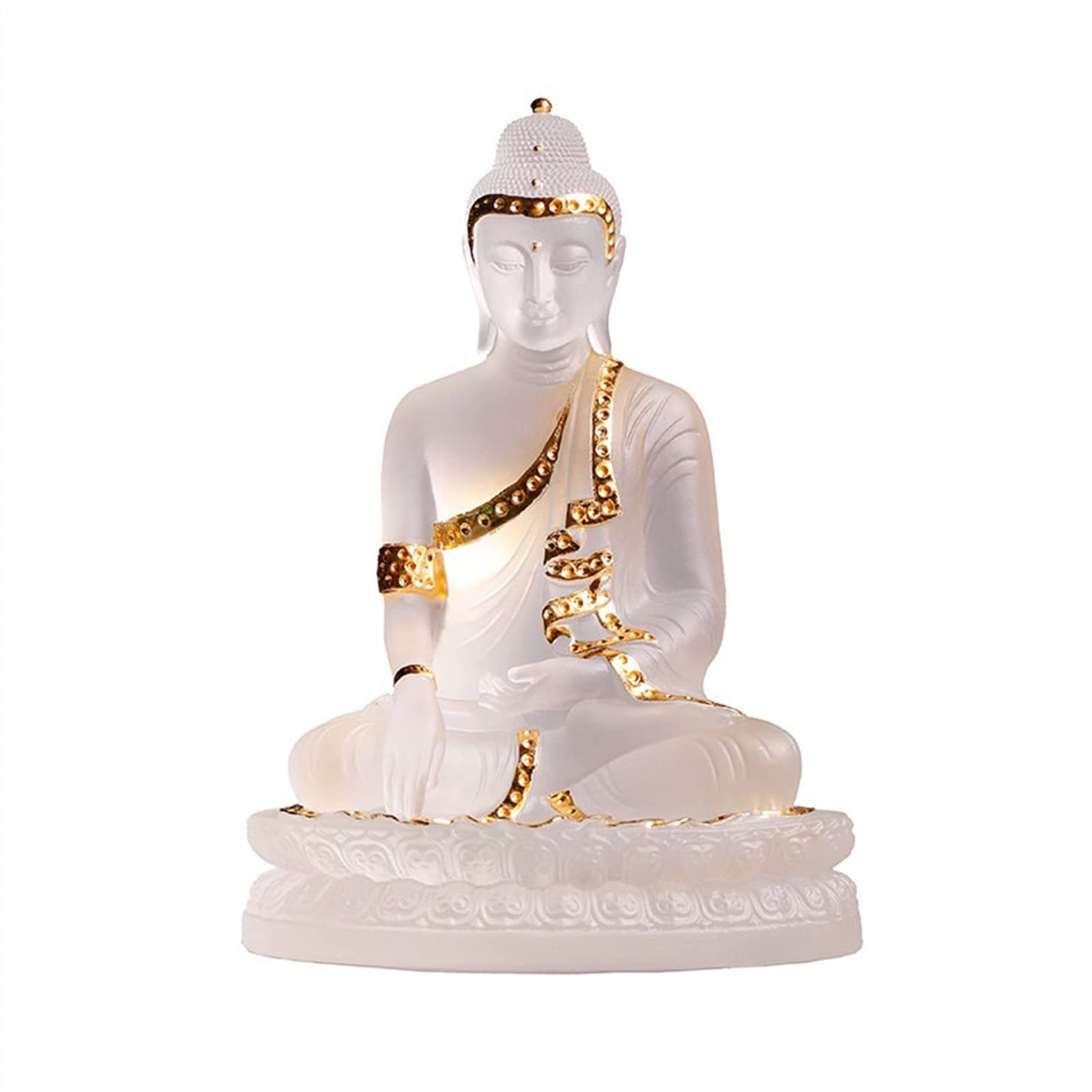 Statue de Bouddha feng shui en verre pour attirer la chance au salon