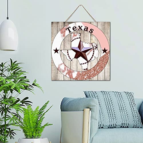 Panneau décoratif en bois Texas Lone Star 30cm pour salon