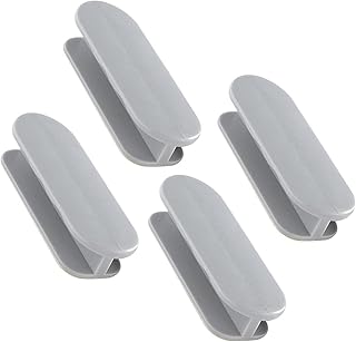 LOKLNEYK取っ手 4個セット 窓網戸引き出し 引戸用取手 引き戸開閉補助 補助ハンドル 楽ちん引手 スティッキードアハンドル キャビネットハンドル 補助ハンドル クリエイティブホームペーストドアハンドル 窓 ワードローブ キャビネット さらにはガラスドア用 引き出し 使いやすい 窓引き手 灰色