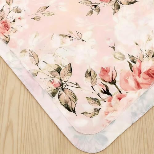 Image of Galabloomer Newborn Receiving Blanket Headband Set Baby Flower Swaddle