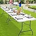 Folding Table 6 Foot Indoor Outdoor Heavy Duty Plastic Portable Fold Up Table Utility Camping Dining Party Table, Easy to Assemble, White