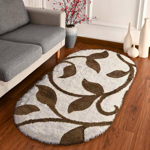 Image of 4x6 feet Soft Area Rug for Living Room and Bedroom, Modern Indoor Floor Carpet with Non-Slip Backing, Comfortable Decorative Home Decor Rug, Easy Clean & Durable- (Grey B, Oval)