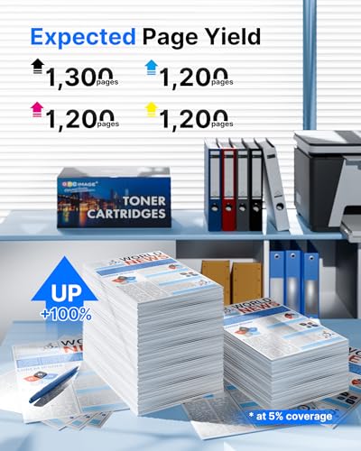 GPC IMAGE 219A (Mit Chip) Kompatibel für HP 219A Toner Set für Color Laserjet Pro MFP 3302FDWG Toner 3302FDNG 3302SDWG 3302FDW 3302SDW 3302FDN 3202DN 3202DW W2190A W2191A W2192A W2193A (4er-Pack)