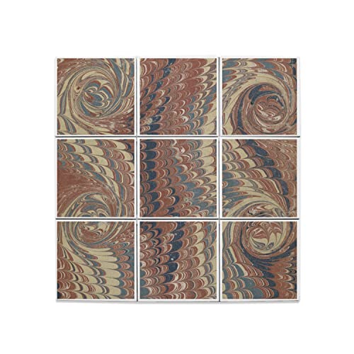 Carreaux céramique décoratifs 15,2x15,2 cm lot de 9 design abstrait 1960