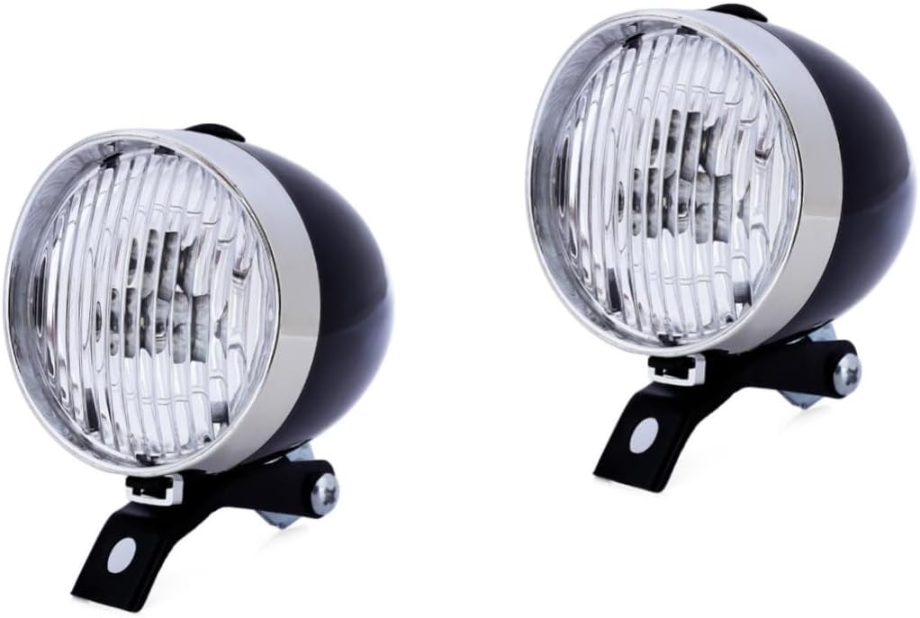Kisangel 2pcs Retro Bike Lights Rechargeable LED Bike