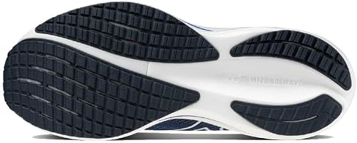 Mizuno Wave Rider 29 - Chaussures de course pour homme, couleur: Bleu / Blanc / Jaune éclair, 44.5 EU - 2