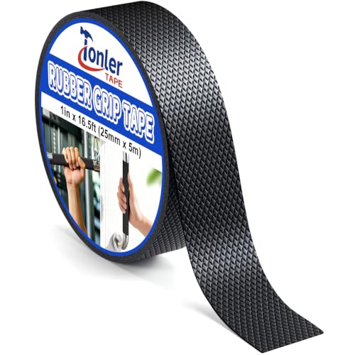 Black Anti-Slip Rubber Grip Tape 1 x 16.5FT High Adhesive Waterproof