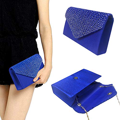 Groupcow New Ladies Evening Handbags Bridal Wedding Bag Handbag (Royal Blue) #TOP5