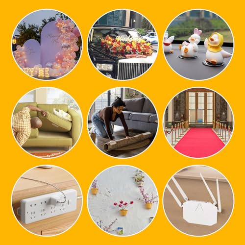 RMIVEGLIA teppichklebeband doppelseitig, 3cm x 20m, transparent, spurlos - Ideal für Teppiche, Fotos, Wände, Küchen, Zuhause und Schule, Einfach zu schneiden und zu entfernen