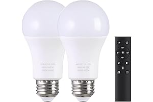 Smart A19 LED Light Bulbs with Remote Control, Wireless Dimmable, Color Changing...