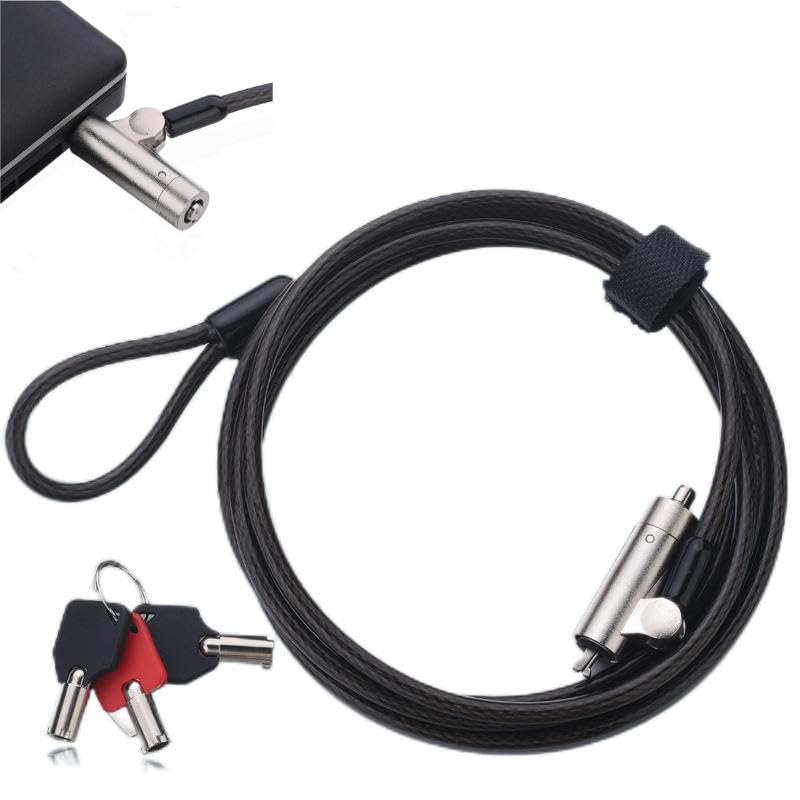 Beauenty Universal Laptop Cable Lock,Adjustable Mode PC Security Lock,Laptop Anti Theft Lock for Various Holes