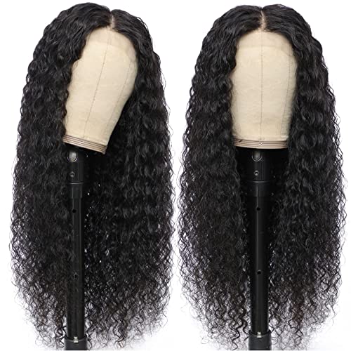 Kasha Water Wave Lace Front Wigs Human Hair 4X4 Brazilian Virgin Lace Closure Wigs For Black Women 180% Density Glueless Wig Human Hair Pre Plucked With Baby Hair（20Inch. #TOP20