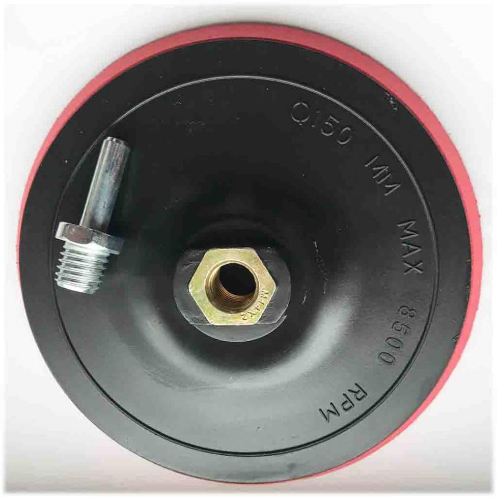 Plato Para Lijadora 150mm. compatible con Velcro M14 y Espiga Para Taladro