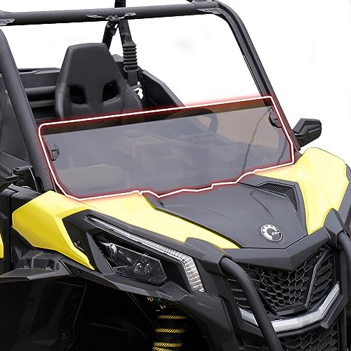 HAKA TOUGH Utv Front Half Windshield for Can Am Maverick Sport 1000/1000R/MAX/Trail 800 2019-2023, Hard Polycarbonate Half Windshield Tinted for Can-Am Maverick Trail 1000 Accessories -  HKHWCANT1U