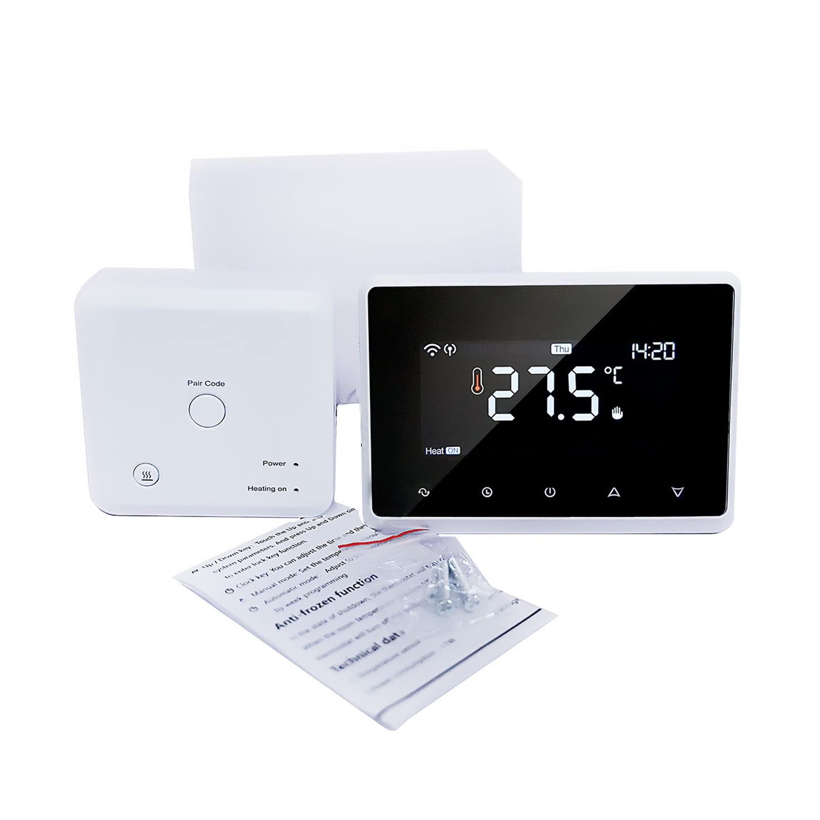 Termometro da interno igrometro digitale Tuya Wireless WIFI Termostato termostato di temperatura di temperatura del riscaldamento del pavimento d'acqua intelligente. Con display LCD