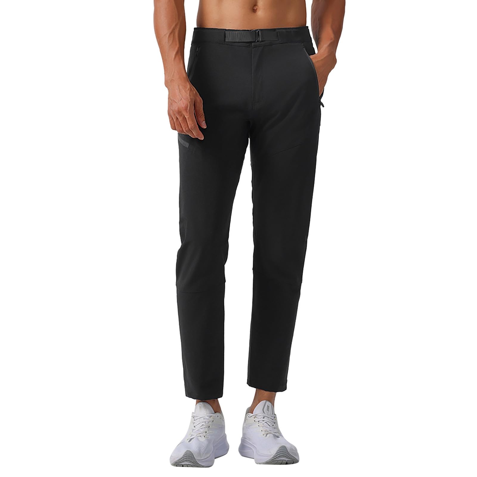 Pantalons De Randonnée Homme Pantalon De Travail Treillis Noir Tactique Chantier Technique Etanche Léger Convertible Impermeable Randonnee Moto Cross Fitness Tenue Vetement 2XL Marche Surpantalon