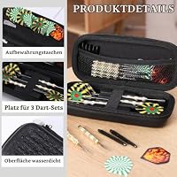 Partideal Darttasche,Dartcase,Harte Eva Darts Tasche,Darts Box,Dartkoffer,Dartwallet mit vielen Tasche für Dart Spitzen und weiterem Darts Zubehör – Ansicht 4